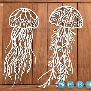 Jellyfish svg design for Cricut and Silhouette, Jellyfish svg files, FoxSister, Beach svg, Ocean svg, nautical svg, Fish Svg, Ocean life svg