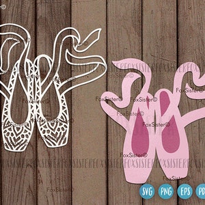 Ballet Shoes Svg Cut file, Ballerina Svg, Ballet Svg vector art, Ballet dancer Svg, Dance Svg Png Cutting files for Cricut and Silhouette