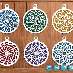 Christmas ornament SVG Bundle SET 15, Christmas svg bundle, Baubles Svg, holiday svg, Merry Christmas svg, snowflake svg, Christmas ball svg