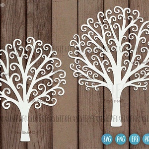 Tree Svg for Cricut and Silhouette, Tree clipart, FoxSister, tree silhouette svg, nature svg, plant svg, Halloween svg, trees svg, svg files