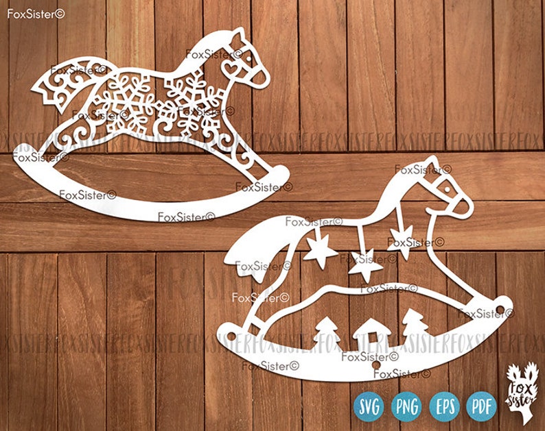 Download Rocking horse Svg Template Christmas SVG Bundle Horse | Etsy
