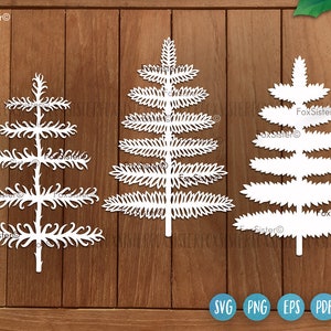 Christmas tree svg bundle cut file for Cricut and Silhouette, Pine hand drawn svg, Pine Tree svg, Christmas svg, detailed tree svg clipart