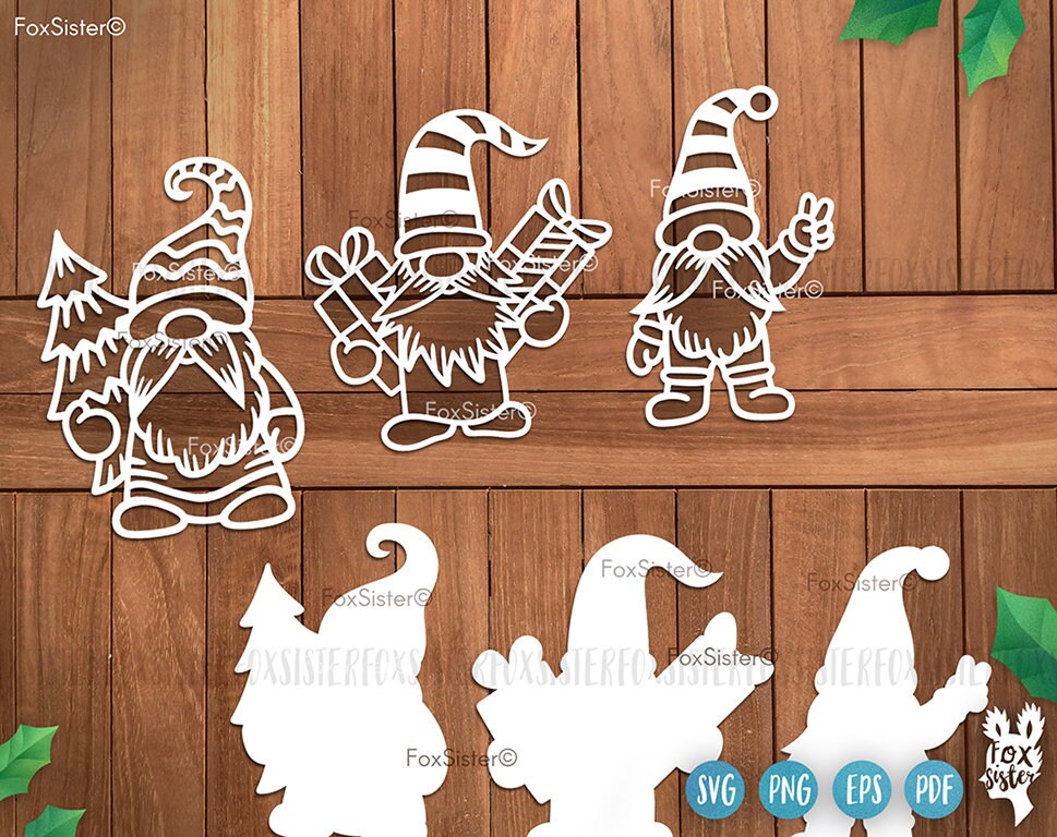 BIG Gnomes Svg Bundle for Cricut and Silhouette, Christmas Svg Files ...