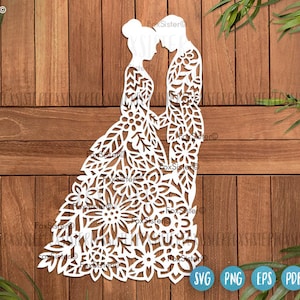 Sposa Sposo Svg, Matrimonio Floreale Svg, Mr e Mrs Svg, Coppia Svg, Sposa Clipart, File di Taglio Matrimonio, Silhouette Cricut, File di Taglio Svg Vettore