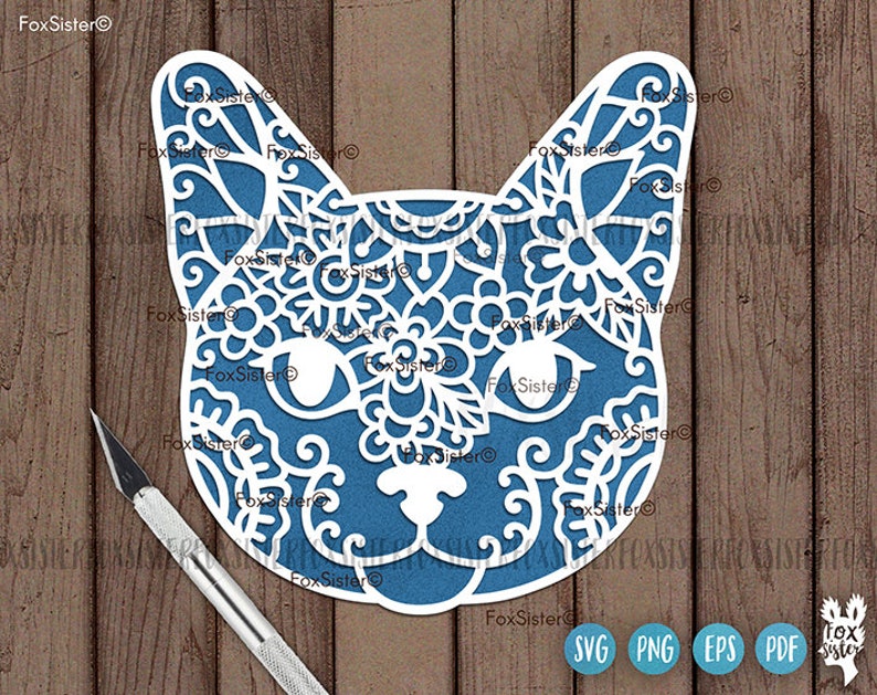 Download Cat Face Svg Cute Mandala Cat Face Svg Kitty Svg Clipart ...