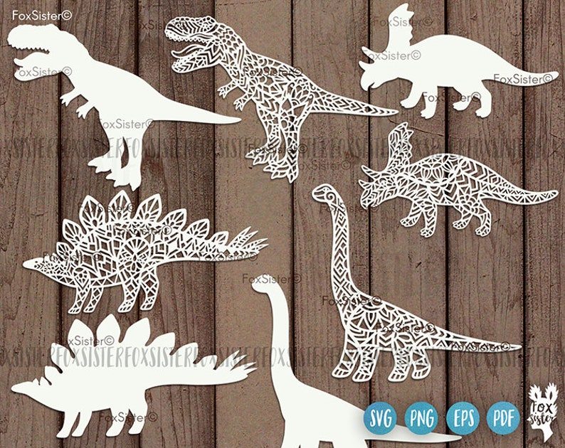 Download Dinosaur Svg Cutting Files Bundle Dinosaur Vector Clipart ...
