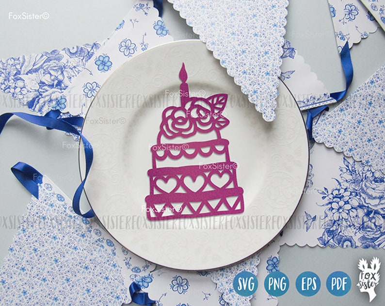 Birthday Cake Svg Bundle, Cake Svg, Birthday Cake Cut File Clipart, Celebration Svg, Die Cut, Vector, Decal, files for Cricut and Silhouette image 7