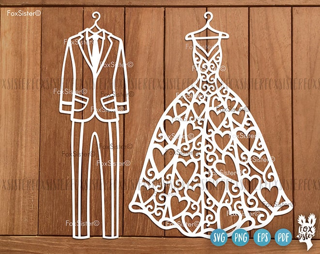 Download Wedding Svg Bridal Dress Svg Dress Svg Mr And Mrs Svg Suit Etsy