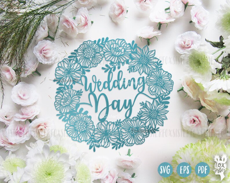 Download SVG / PDF Wedding Day Papercut Template ceremony | Etsy