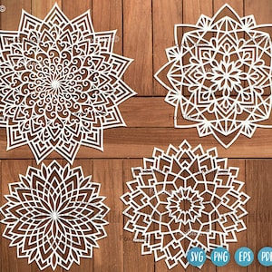 Mandala Svg-bundel vectorbestanden knippen Set 2, Boho Svg-ontwerp, mandala-clipart, geometrische mandala's Svg, snijbestanden voor Cricut en silhouet