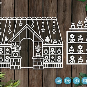 Design de plantas svg para Cricut e Silhouette, svg de estufa, svg de jardinagem, sublimação de plantas png, svg de amante de plantas, svg botânico
