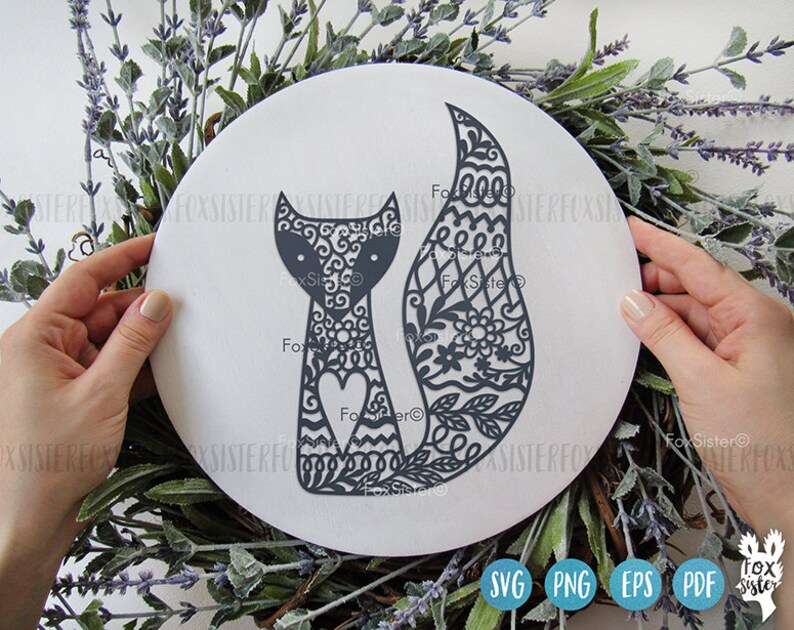 Download Cute Fox Svg Cutting File Floral animal Svg Mandala animal ...