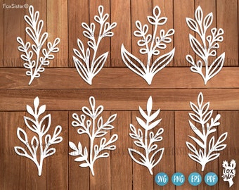 Branches Svg bundle, Leaf Svg, Leaves cut files, Wreath elements svg, Nature svg, Plants Svg, Cricut svg, Silhouette svg, branch svg files