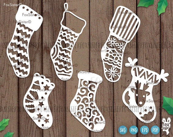Download Christmas Stockings Svg Bundle Socks Svg Deer Fireplace Svg Etsy