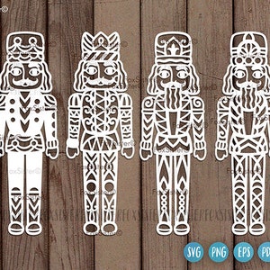 Quebra-nozes Svg, Arquivo de Corte Quebra-nozes Svg, Arquivos Svg de Natal, Clipart Vetorial Quebra-nozes, Pacote Svg de Natal, FoxSister, Silhueta Cricut
