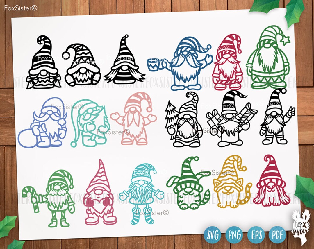 BIG Gnomes Svg Bundle for Cricut and Silhouette, Christmas Svg Files ...