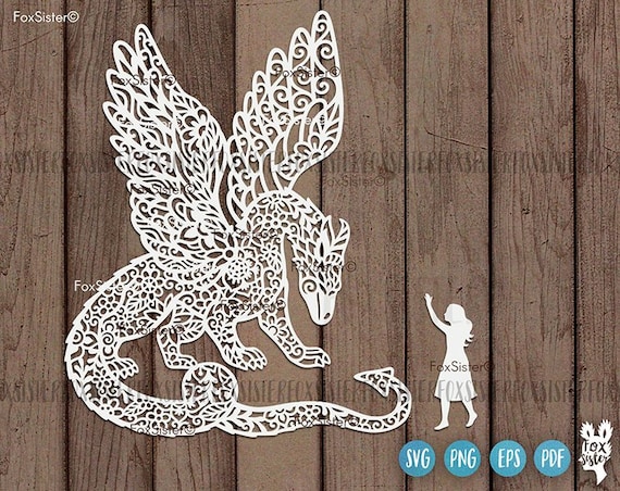 Download Floral Dragon Svg Dragon Svg Files Fairy Tale Dragon Cut Etsy