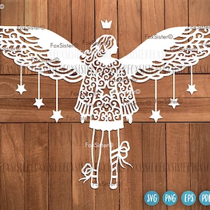 File di taglio Angel Svg, Angelo di Natale Svg, Angeli Svg, Ali Svg, Ragazza Svg, Bella donna Svg, Volare, File di taglio Cricut Silhouette