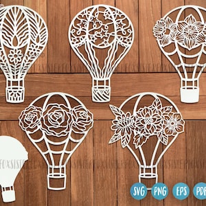 Hot air balloon svg design bundle for Cricut and Silhouette, hot air balloon png, balloon clipart, adventure svg, cricut svg, travel svg