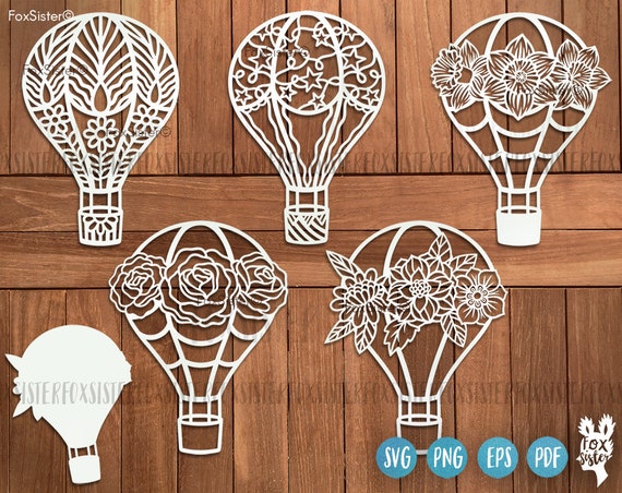 Hot air balloon svg design bundle for Cricut and Silhouette, hot air balloon png, balloon clipart, adventure svg, cricut svg, travel svg