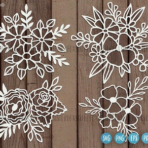 Pacote floral svg para Cricut e Silhouette, Flores svg, Plantas svg, Floral svg, FoxSister, primavera svg, rosa svg, cricut svg, coroa de flores svg
