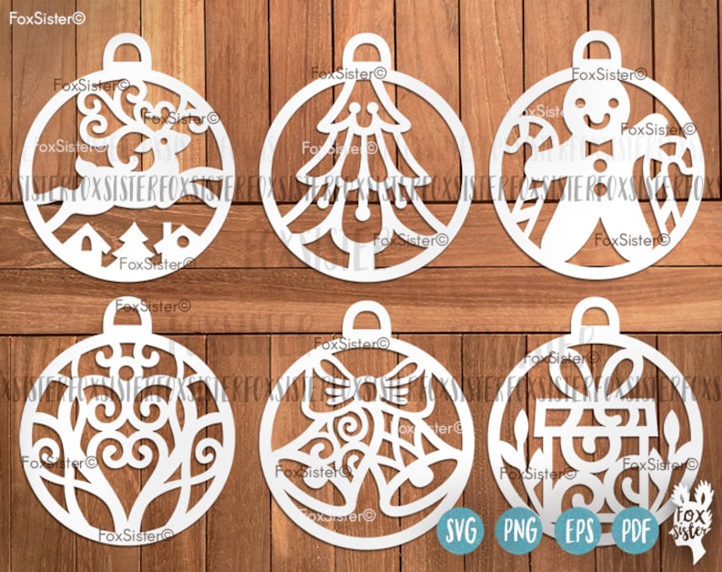 Download Christmas Baubles SVG Bundle SET 2 Bauble Tree Gingerbread ...