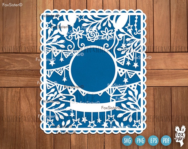 Download Happy Birthday Party Blank Frame Svg Celebration Svg Party ...