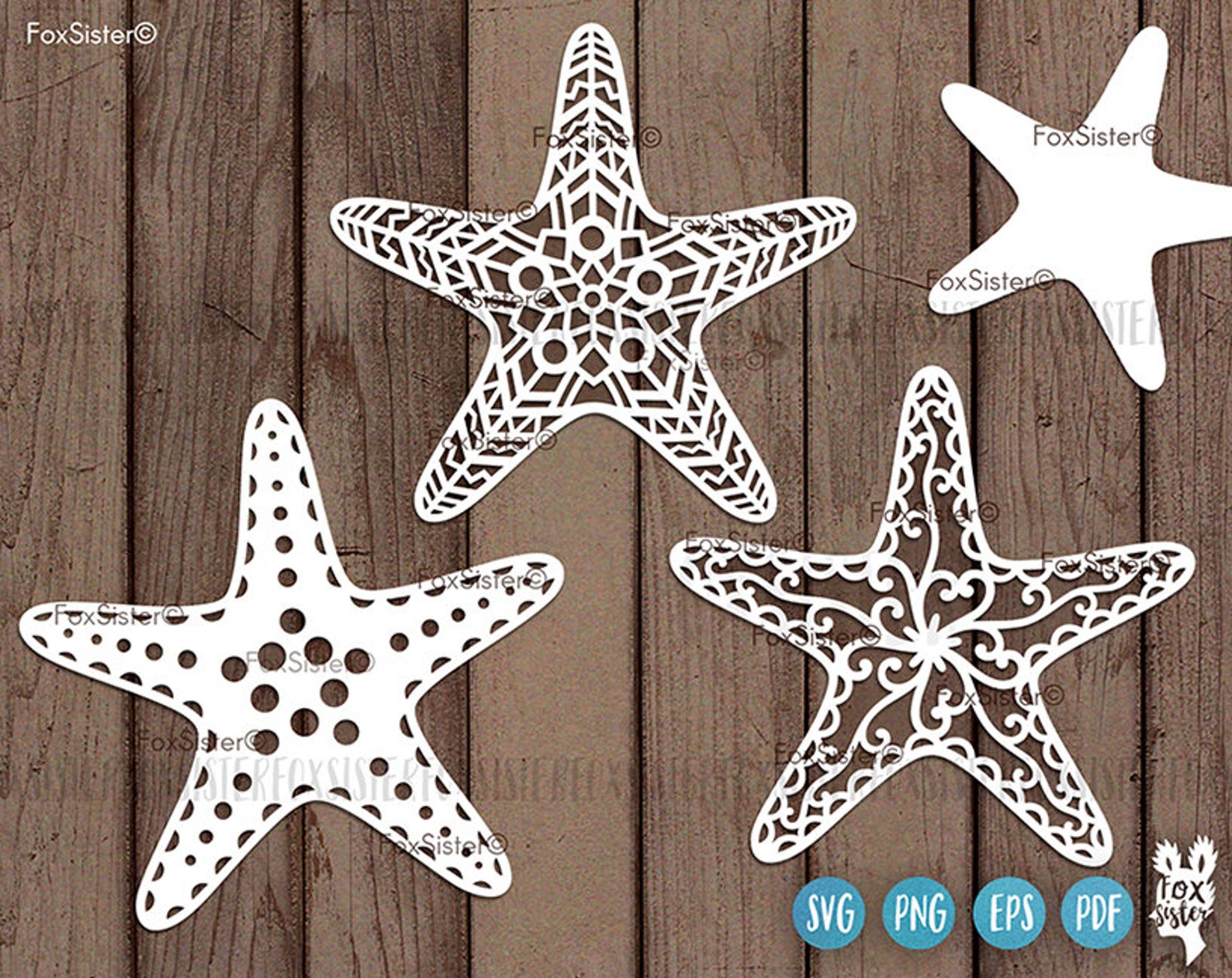 Starfish Svg Cutting Files for Cricut and Silhouette Set1 - Etsy
