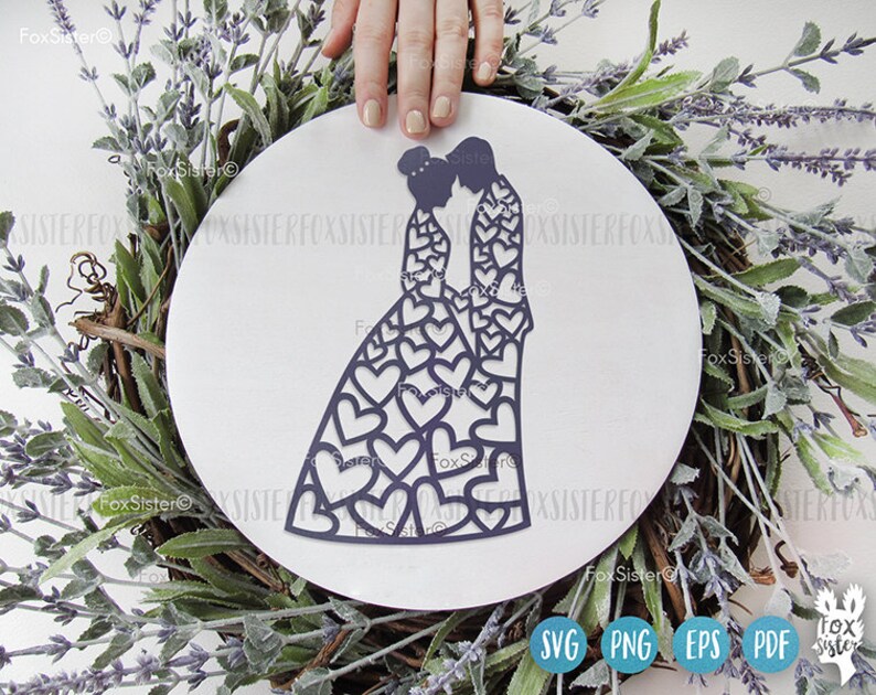Bride and Groom Svg Cut File for Cricut and Silhouette, Wedding Svg ...