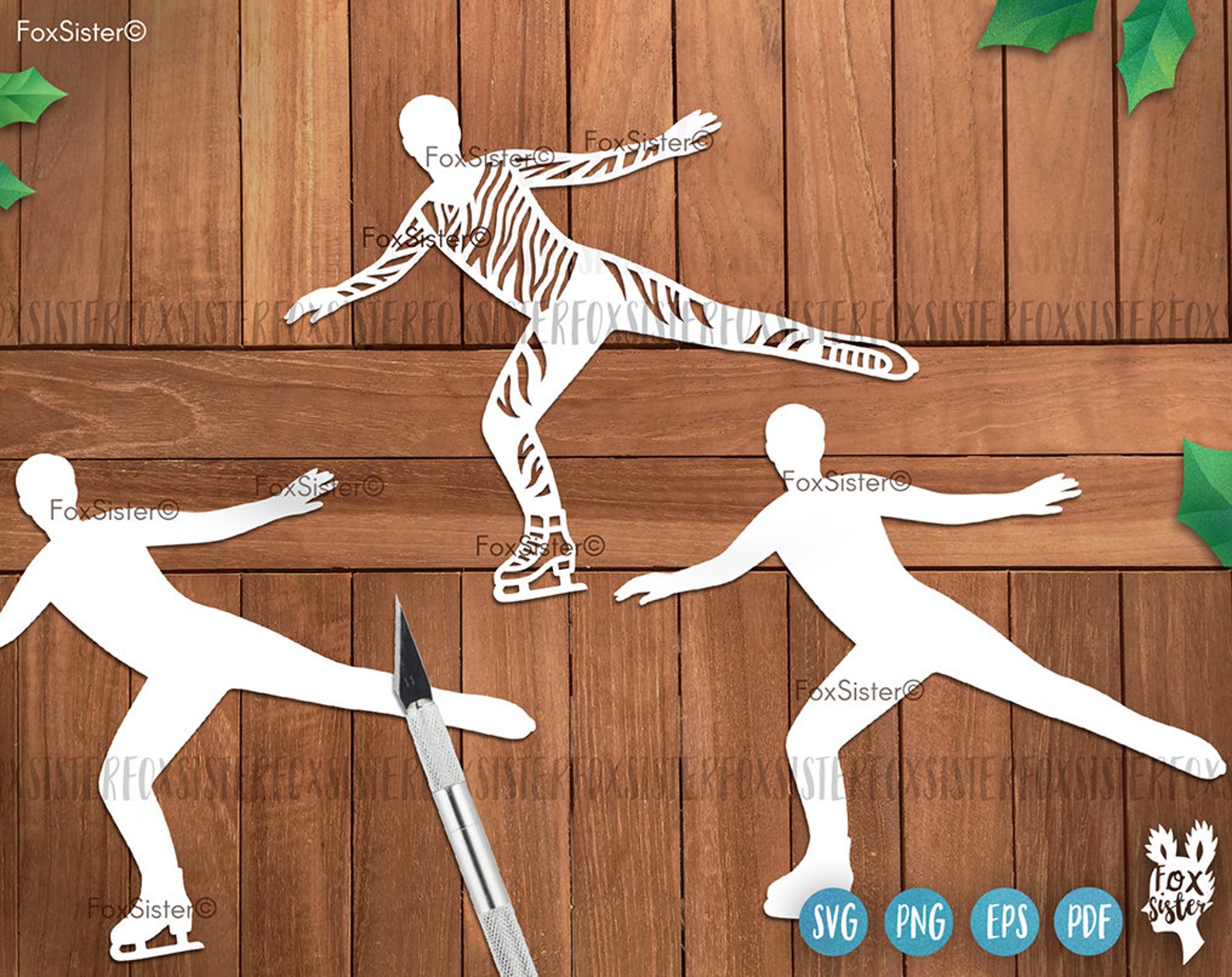 Figure Skating Svg Bundle for Cricut Silhouette Ice Skating - Etsy UK