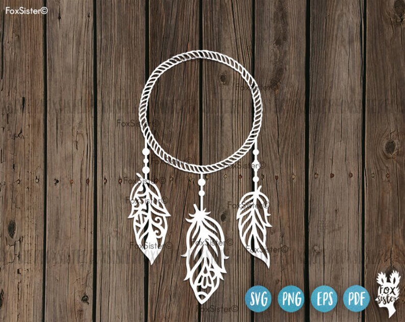 Download 6 Boho Feather Monogram frames SVG Cut File Templates | Etsy