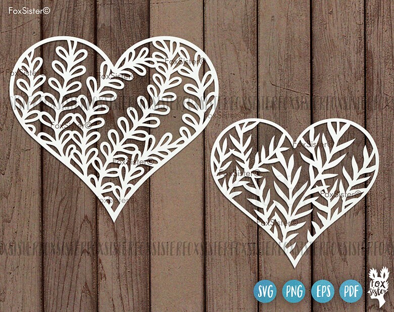 Hearts Svg for Cricut and Silhouette Svg Files Floral Heart - Etsy UK