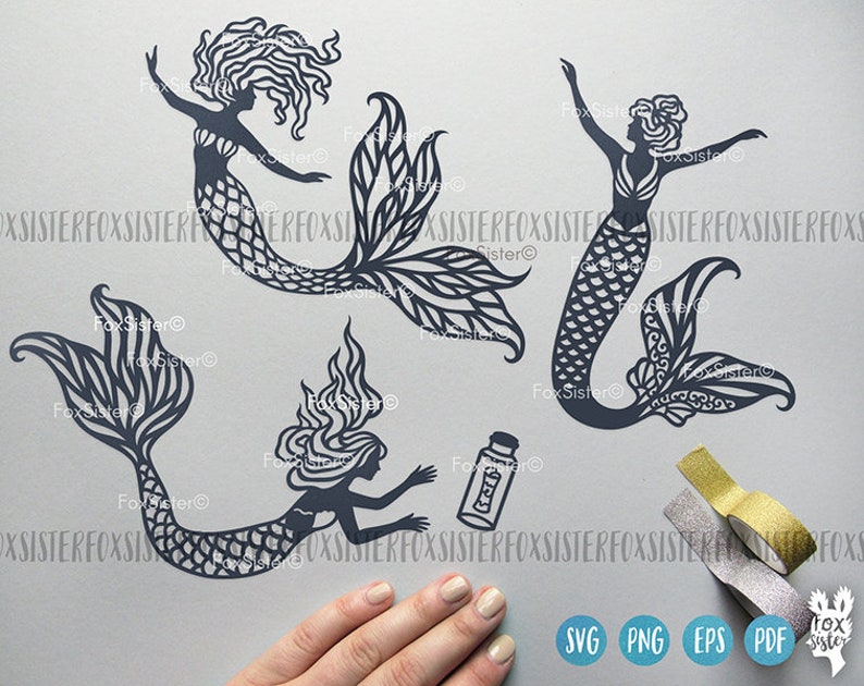 Download Mermaid SVG Bundle Mermaids SVG File for Cricut Little | Etsy