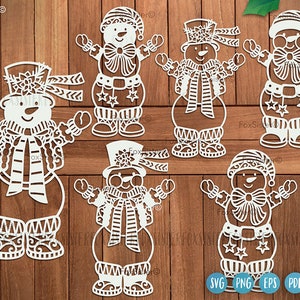 Snowman svg bundle for Cricut and Silhouette, Merry Christmas svg, Christmas svg files, FoxSister, snowman clipart, snowman png, winter svg