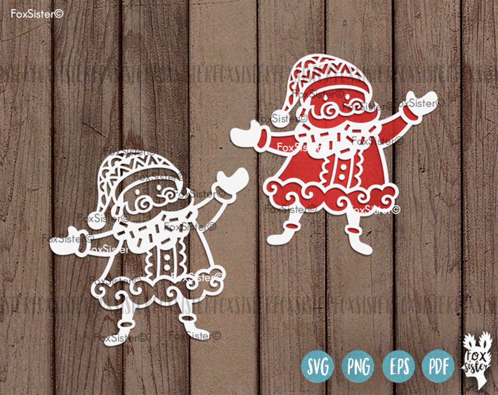 Santa Claus Svg Christmas Svg Svg Bundle Santa 6 Svg Cut - Etsy
