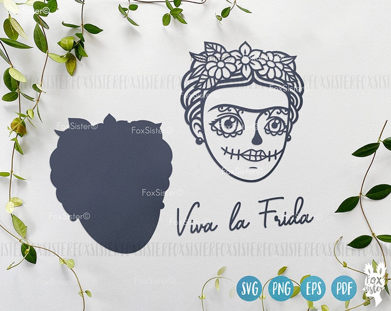 Download Frida Kahlo svg for Cricut and Silhouette Viva La Frida ...