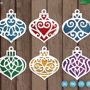 Christmas Bauble svg bundle designs for Cricut and Silhouette, Baubles clipart, Christmas ornament svg, Christmas tree decorations svg