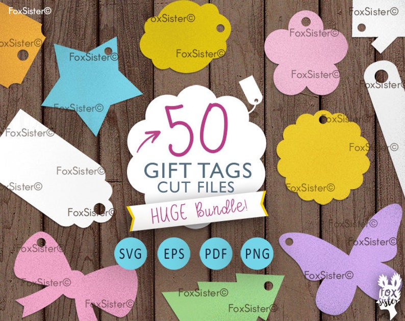 Download 50 Svg Gift Tags Svg Labels Cut File Bundle Digital svg | Etsy