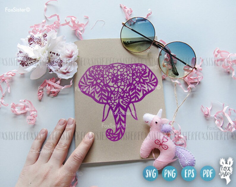 Download Floral Elephant svg Cut File Elephants svg Animal Svg | Etsy
