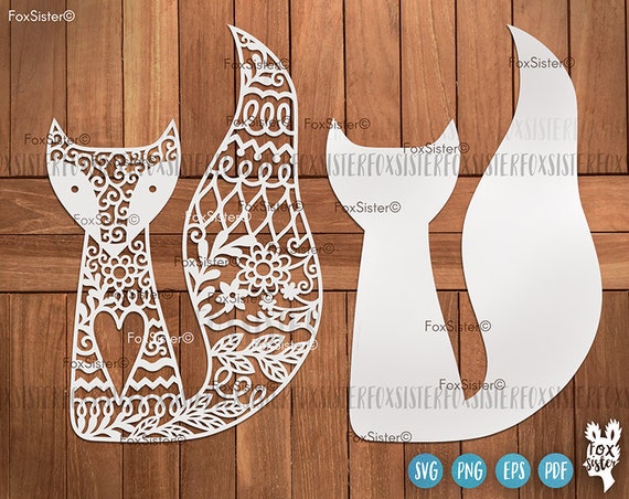 Download Cute Fox Svg Cutting File Floral Animal Svg Mandala Animal Etsy