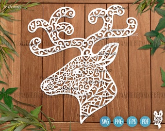 Ren Svg, Jul SVG Skärfil, Renhuvud Svg, Ren Clip Art Rudolf, Jul, Png, Jul, Vektor, Cricut, Siluett
