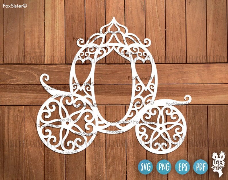 Princess Carriage SVG Cut File Template Cinderella ...