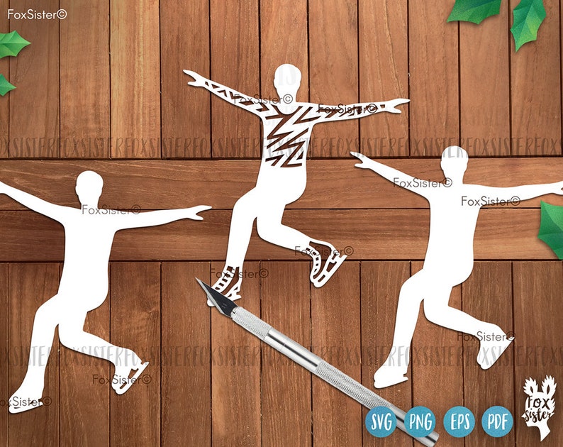 Figure Skating Svg Bundle for Cricut Silhouette Ice Skating - Etsy UK