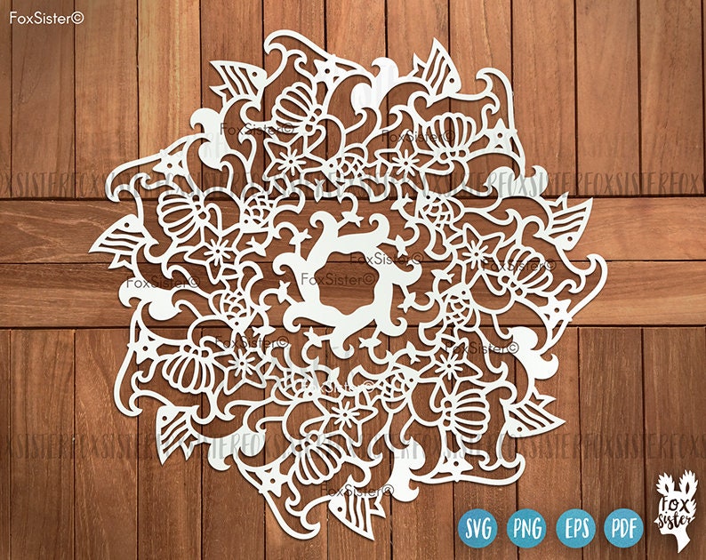 Download Ocean mandala svg for Cricut and Silhouette Mandala svg | Etsy