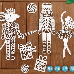 Nussknacker Bundle für Cricut und Silhouette, Weihnachten Weihnachten, Maus König Weihnachten, Spielzeug Weihnachten, Nussknacker Ballett, Ballerina Weihnachten