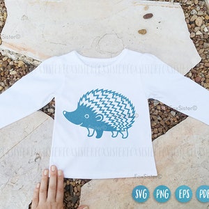 Hedgehog svg for Cricut and Silhouette, FoxSister, cute animal svg, svg files, hedgehog clipart, hedgehog cut file, animal svg, woodland svg image 5