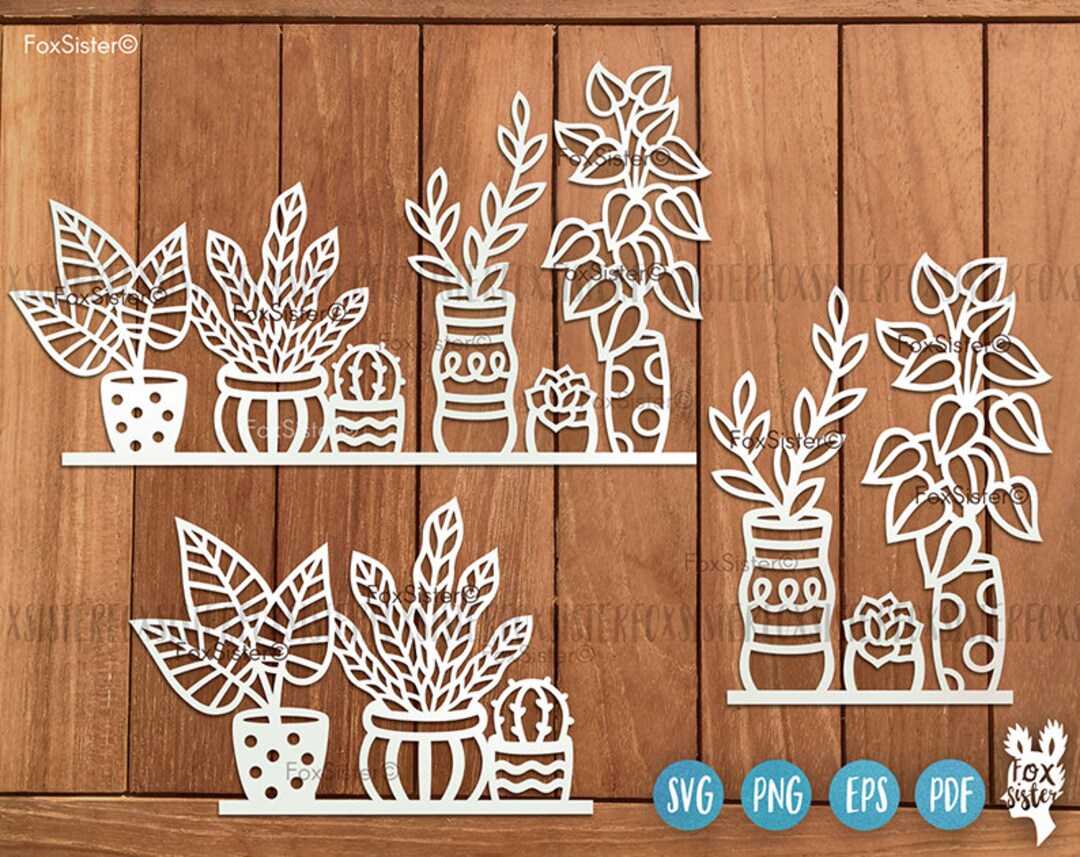 Plant Svg for Cricut and Silhouette, Plant Vector Clipart, Foxsister