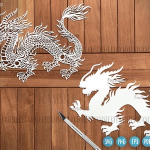 Chinese Dragon Svg Design for Cricut and Silhouette, Dragon Clipart ...