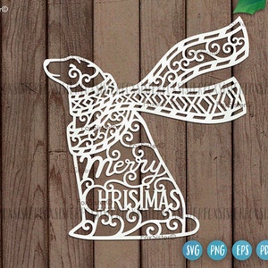Polar Bear Svg for Cricut and Silhouette, Christmas svg files, FoxSister, bear svg, Christmas svg files, Merry Christmas, Cute animal svg