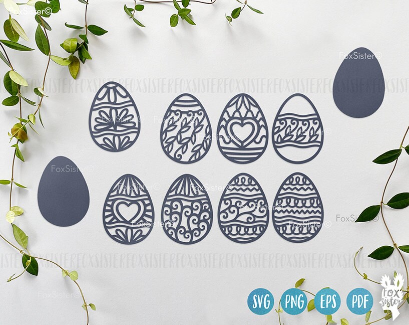 Easter Eggs Svg Bundle for Cricut and Silhouette Happy Easter - Etsy